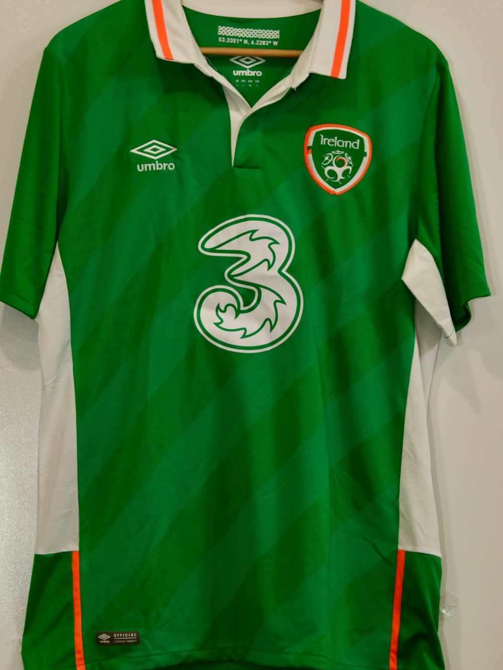 Umbro Ireland Green Soccer Jersey